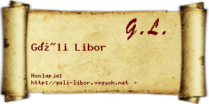 Gáli Libor névjegykártya